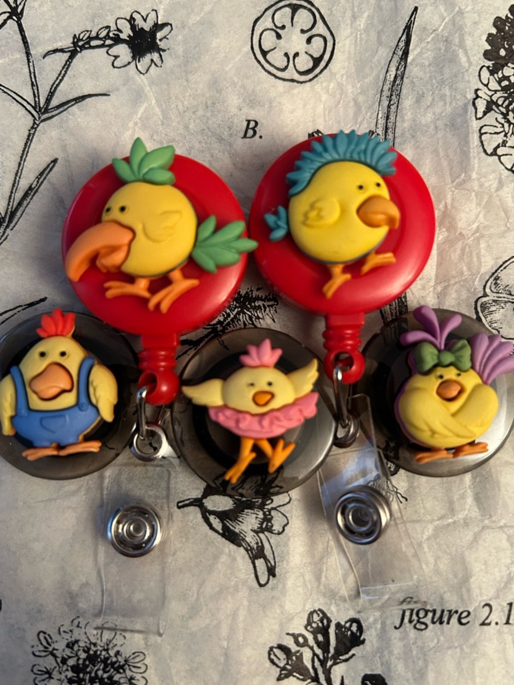 Handmade Chicks Badge Reels and Magnets